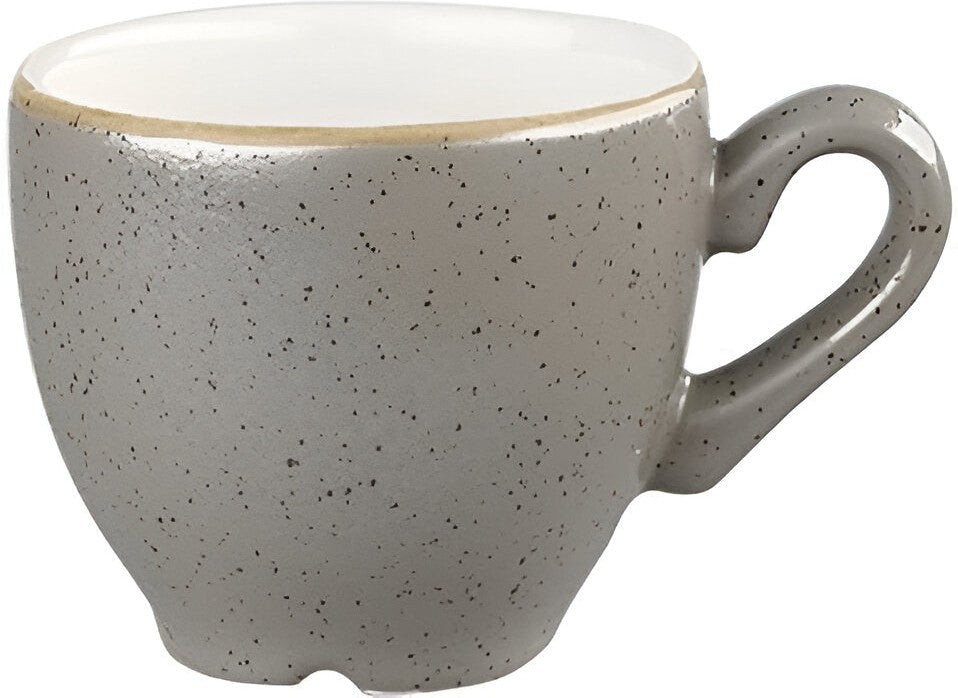 Churchill - 2.5" Super Vitrified Stonecast Peppercorn Grey Espresso Cup, Pack of 12 - SPGSCEB91