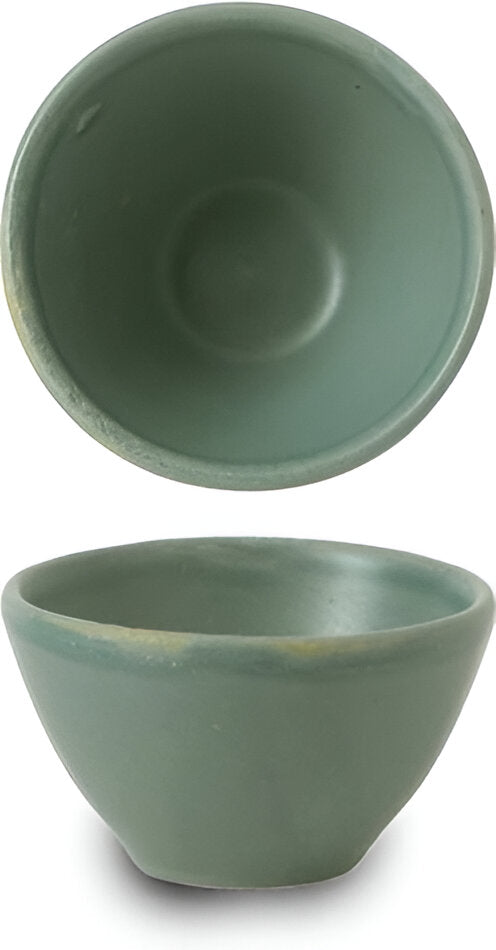 Churchill - 2.7" Super Vitrified Stonecast Andorra Green Nourish Contour Dip Pot, Pack of 12 - RBGNBSD21