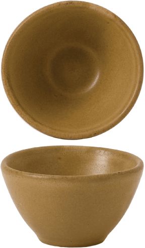 Churchill - 2.7" Super Vitrified Stonecast Petra Sand Nourish Contour Dip Pot, Pack of 12 - RBSABSD21