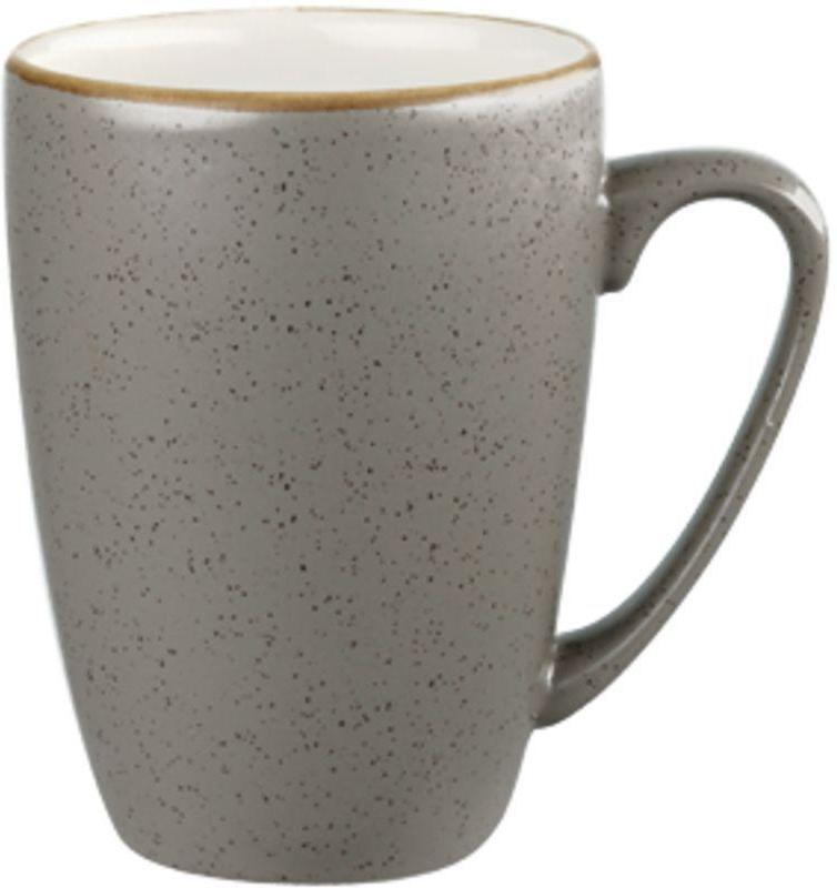 Churchill - 3.1" Super Vitrified Stonecast Peppercorn Grey Mug, Pack of 12 - SPGSVM121
