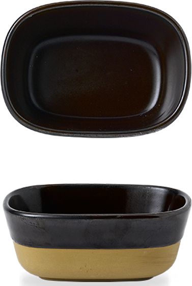 Churchill - 3.4" Super Vitrified Emerge Cinnamon Brown Deep Dish, Pack of 6 - EMBRED121