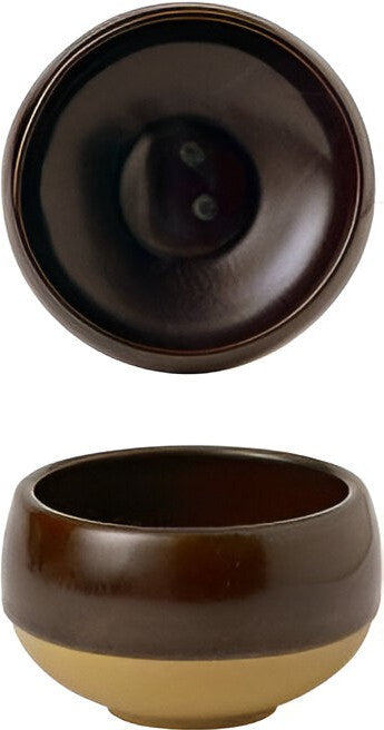 Churchill - 3.5" Super Vitrified Emerge Cinnamon Brown Dip Pot, Pack of 12 - EMBREM81