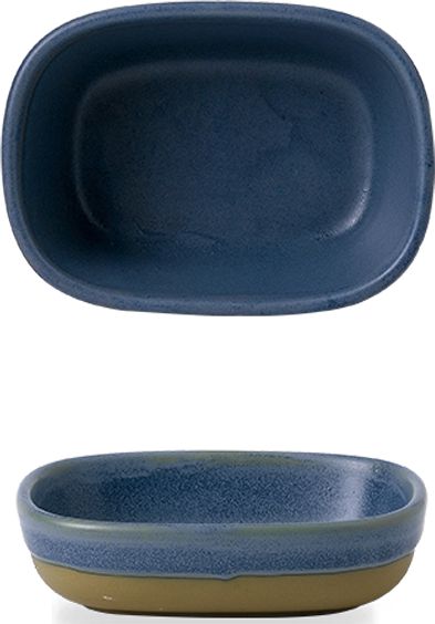 Churchill - 3.5" Super Vitrified Emerge Oslo Blue Shallow Tray, Pack of 6 - EMBLET121