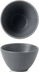 Churchill - 4" Super Vitrified Stonecast Nourish Seattle Grey Contour Deep Bowl, Pack of 12 - RBGYBSDB1