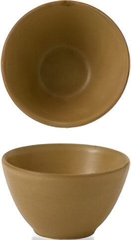 Churchill - 4" Super Vitrified Stonecast Petra Sand Nourish Contour Deep Bowl, Pack of 12 - RBSABSDB1