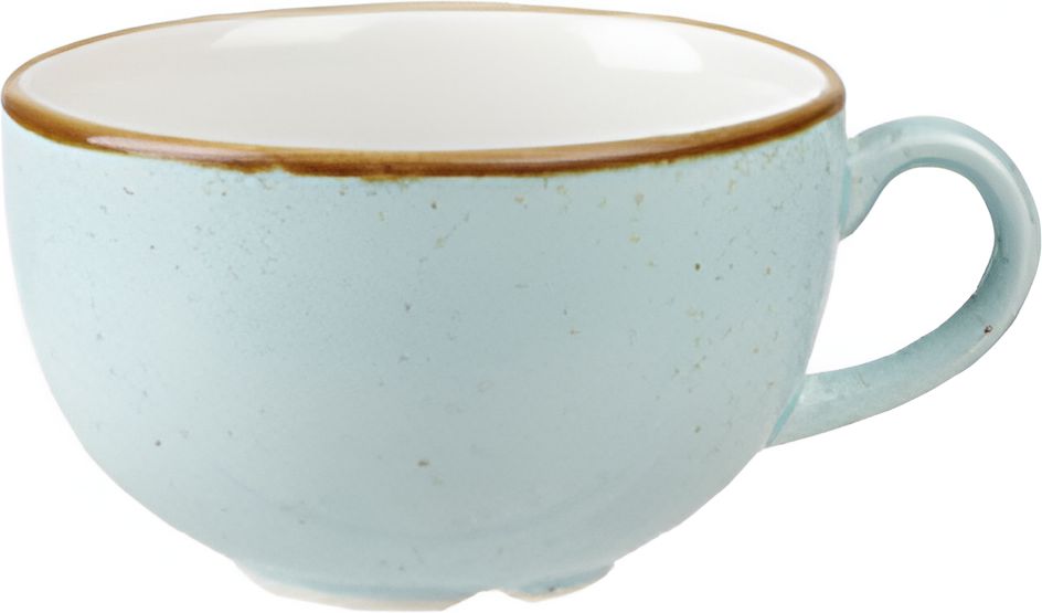 Churchill - 4.3" Super Vitrified Stonecast Duck Egg Blue Cappuccino Cup, Pack of 12 - SDESCB281