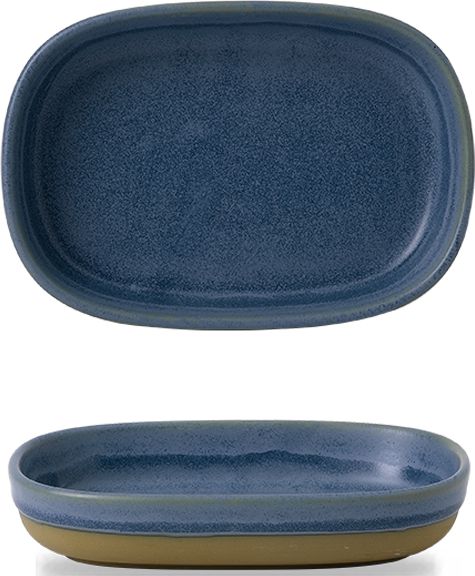 Churchill - 4.6" Super Vitrified Emerge Oslo Blue Shallow Tray, Pack of 6 - EMBLET171