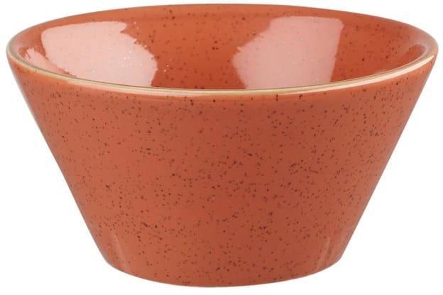 Churchill - 4.7" x 2.5" Super Vitrified Stonecast Spiced Orange Zest Snack Bowl, Pack of 12 - SSOSZE121