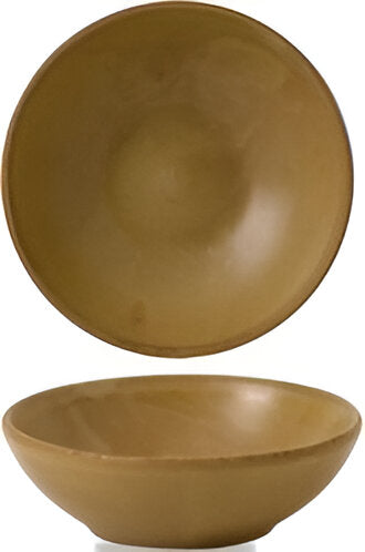 Churchill - 5.1" Super Vitrified Stonecast Petra Sand Nourish Contour Shallow Bowl, Pack of 12 - RBSABSB91