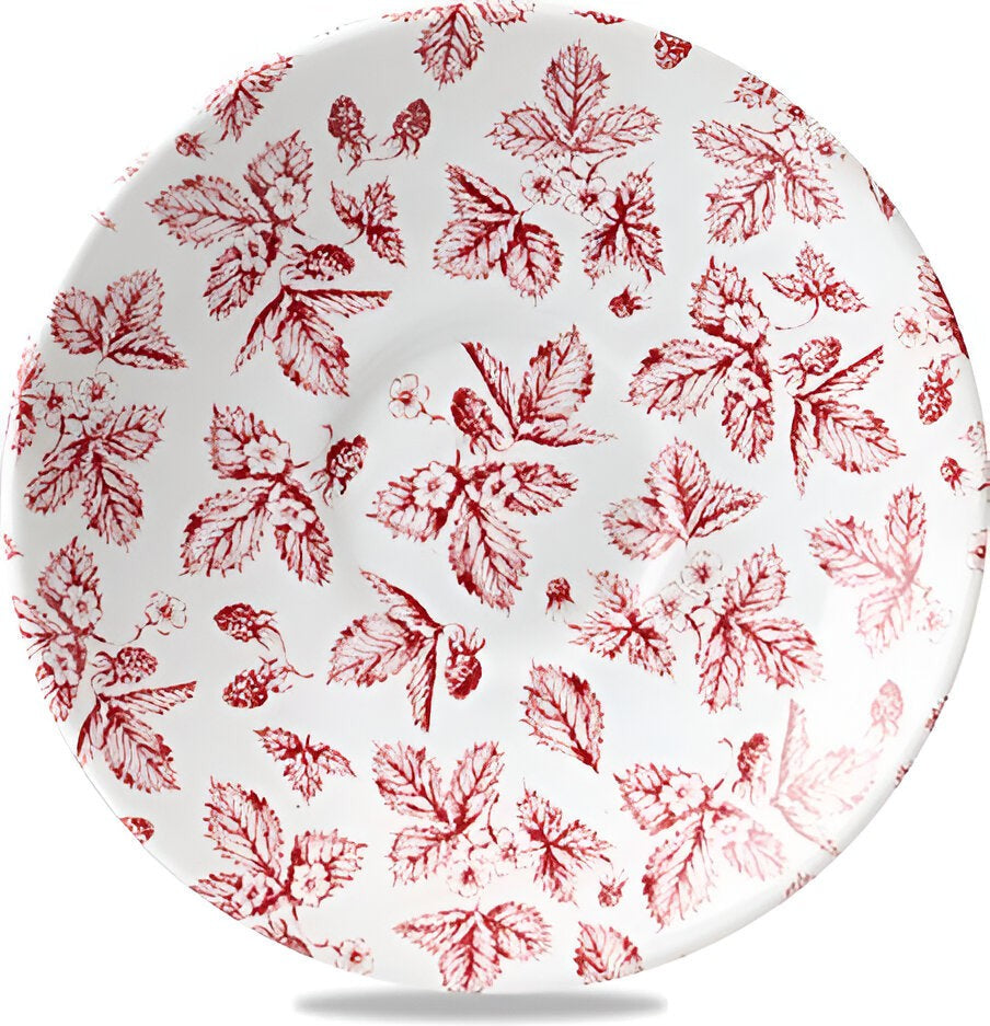 Churchill - 5.5" Super Vitrified Cranberry Bramble Georgian Saucer, Pack of 12 - CBAGTS1