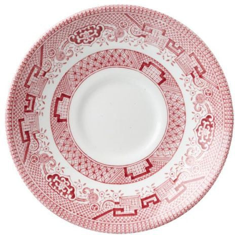 Churchill - 5.5" Super Vitrified Cranberry Willow Georgian Saucer, Pack of 12 - CWLGTS1