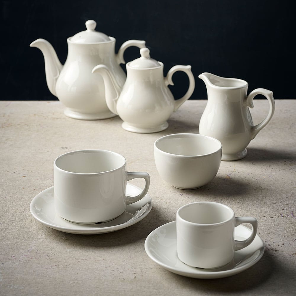 Churchill - 5.5" Super Vitrified White Tea Saucer, Pack of 24 - WHTS1