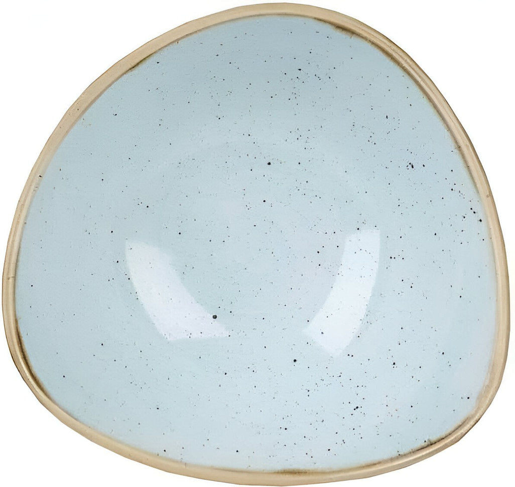 Churchill - 6" Super Vitrified Stonecast Duck Egg Blue Triangle Bowl, Pack of 12 - SDESTRB61