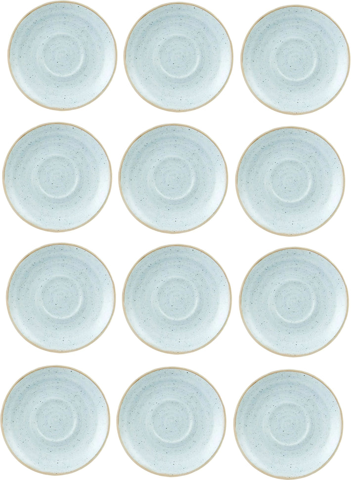 Churchill - 6.1" Super Vitrified Duck Egg Blue Stonecast Saucer, Pack of 12 - SDESCSS1
