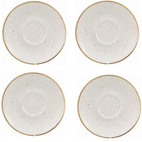 Churchill - 6.1" Super Vitrified Stonecast Barley White Saucer, Pack of 12 - SWHSCSS1