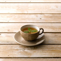 Churchill - 6.1" Super Vitrified Stonecast Patina Antique Taupe Saucer, Pack of 12 - PAATCSS1