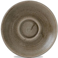 Churchill - 6.1" Super Vitrified Stonecast Patina Antique Taupe Saucer, Pack of 12 - PAATCSS1