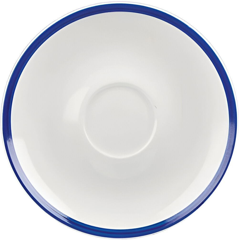 Churchill - 6.25" Super Vitrified Retro Blue Large Coupe Saucer, Set of 24 - WHBBBS61