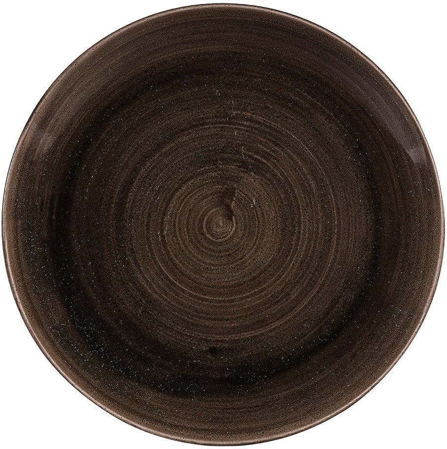 Churchill - 6.5" Super Vitrified Stonecast Patina Iron Black Small Coupe Plate, Pack of 12 - PAIBEVP61