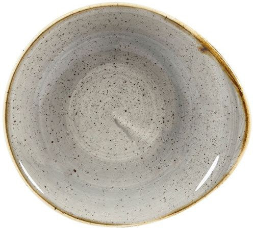 Churchill - 6.6" Super Vitrified Stonecast Peppercorn Grey Round Dish, Pack of 12 - SPGSID71