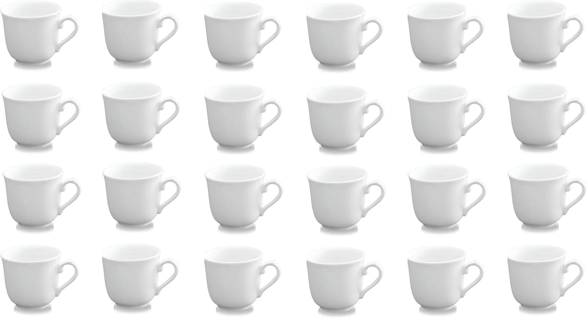 Churchill - 7 Oz Super Vitrified White Holloware Sandringham Elegant Cup, Pack of 24 - WHCSE1