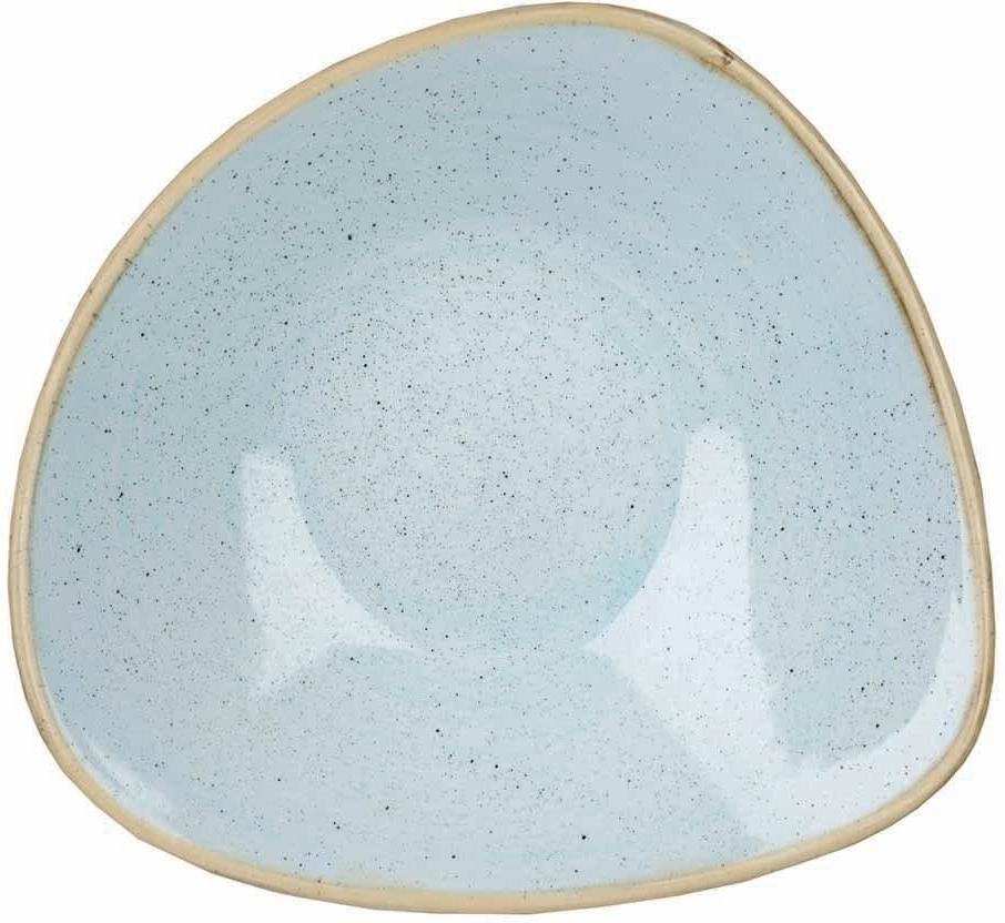 Churchill - 7.25" Super Vitrified Stonecast Duck Egg Blue Triangle Bowl, Pack of 12 - SDESTRB71