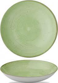 Churchill - 7.25" Super Vitrified Stonecast Sage Green Small Coupe Bowl, Pack of 12 - SSASEVB71
