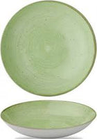 Churchill - 7.25" Super Vitrified Stonecast Sage Green Small Coupe Bowl, Pack of 12 - SSASEVB71