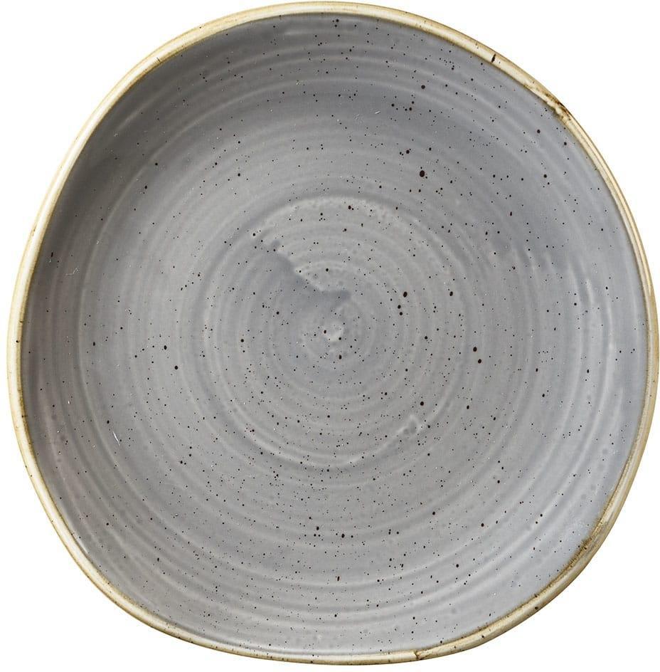 Churchill - 7.3" Super Vitrified Stonecast Peppercorn Grey Organic Round Plate, Pack of 12 - SPGSOG71