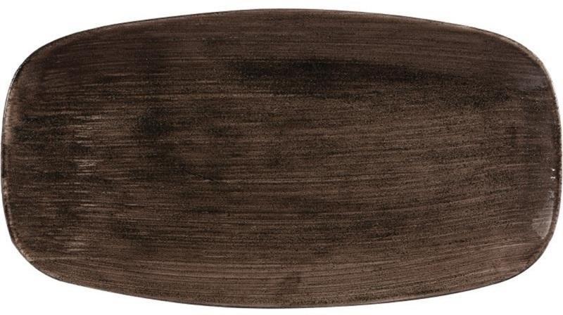 Churchill - 7.4" Super Vitrified Stonecast Patina Iron Black Chef’s Oblong Plate, Pack of 6 - PAIBXO141