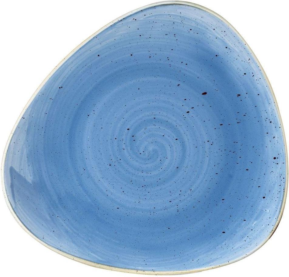Churchill - 7.5" Super Vitrified Stonecast Cornflower Blue Triangle Plate, Pack of 12 - SCFSTR71