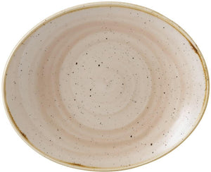 Churchill - 7.5" Super Vitrified Stonecast Nutmeg Cream Oval Coupe Plate, Set of 12 - SNMSOP71
