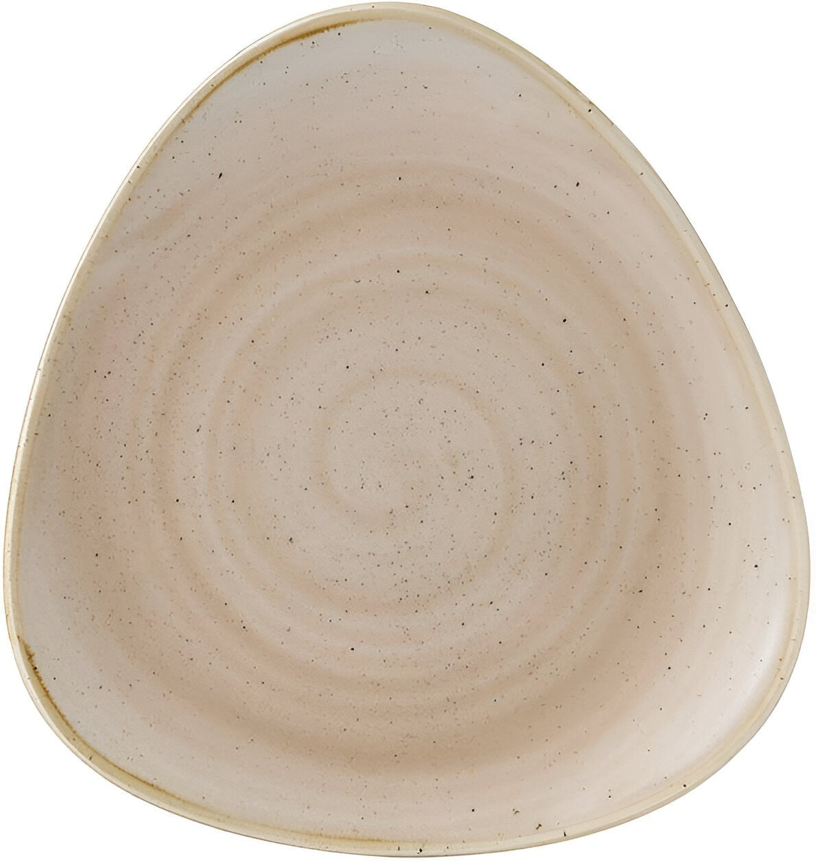 Churchill - 7.5" Super Vitrified Stonecast Nutmeg Cream Triangle Plate, Pack of 12 - SNMSTR71
