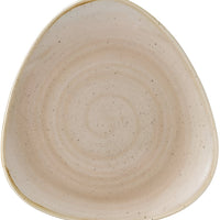 Churchill - 7.5" Super Vitrified Stonecast Nutmeg Cream Triangle Plate, Pack of 12 - SNMSTR71