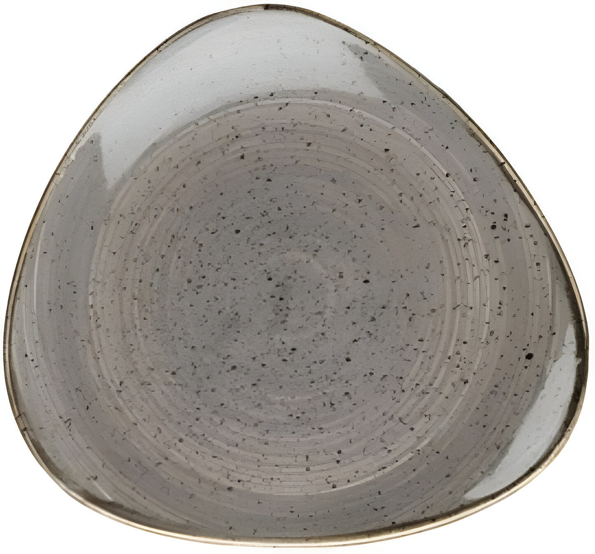 Churchill - 7.5" Super Vitrified Stonecast Peppercorn Grey Triangle Plate, Pack of 12 - SPGSTR71