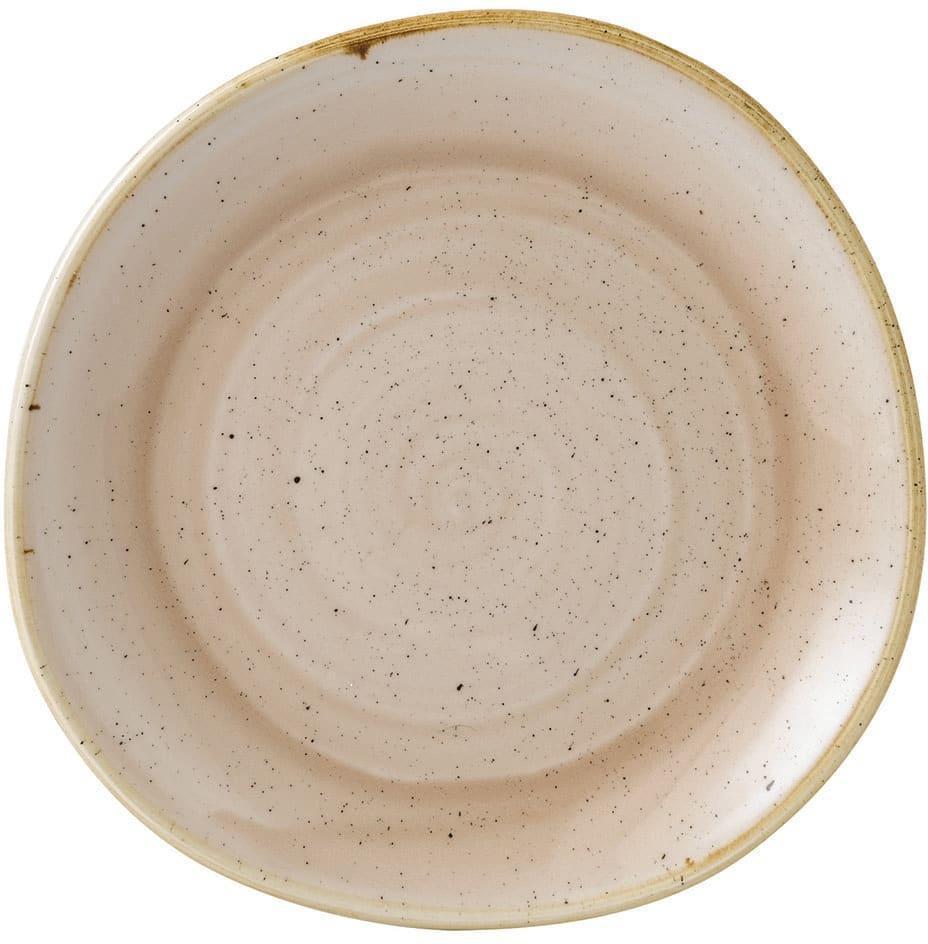Churchill - 8.2" Super Vitrified Stonecast Nutmeg Cream Organic Round Plate, Pack of 12 - SNMSOG81