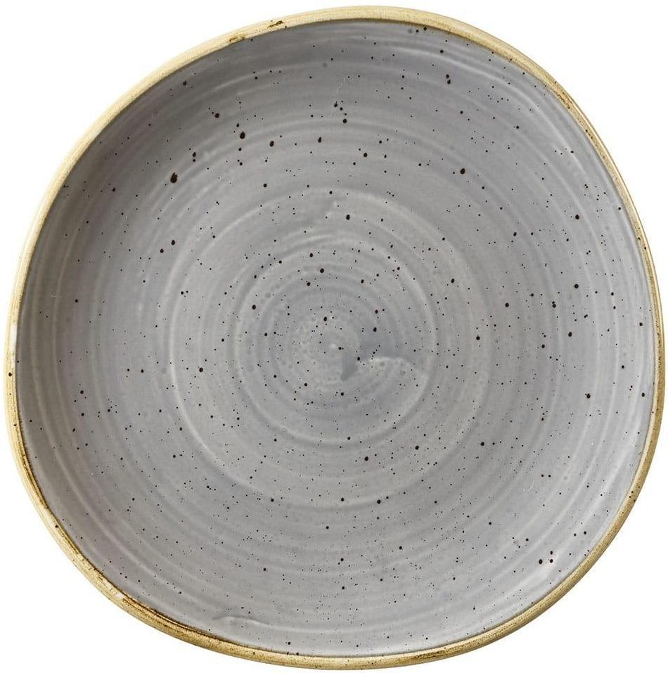 Churchill - 8.2" Super Vitrified Stonecast Peppercorn Grey Organic Round Plate, Pack of 12 - SPGSOG81
