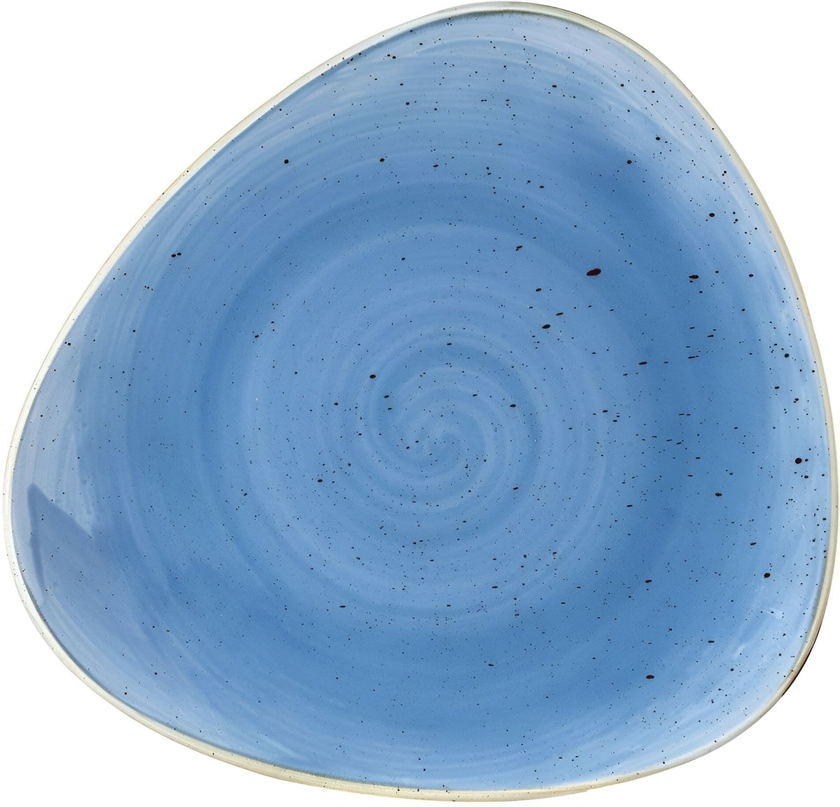 Churchill - 9" Super Vitrified Stonecast Cornflower Blue Triangle Plate, Pack of 12 - SCFSTR91