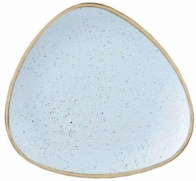 Churchill - 9" Super Vitrified Stonecast Duck Egg Blue Triangle Plate, Pack of 12 - SDESTR91