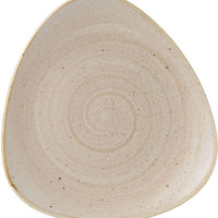 Churchill - 9" Super Vitrified Stonecast Nutmeg Cream Triangle Plate, Pack of 12 - SNMSTR91
