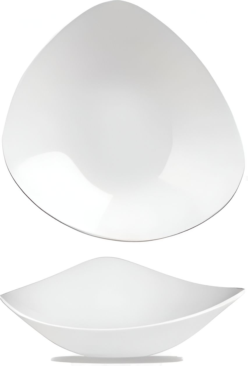Churchill - 9.25" Super Vitrified Lotus Triangle Bowl, Pack of 12 - WHTRB91