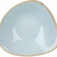 Churchill - 9.25" Super Vitrified Stonecast Duck Egg Blue Triangle Bowl, Pack of 12 - SDESTRB91