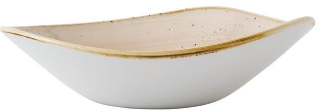 Churchill - 9.25" Super Vitrified Stonecast Nutmeg Cream Triangle Bowl, Pack of 12 - SNMSTRB91
