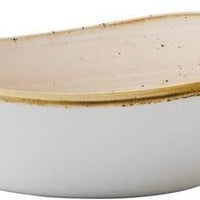 Churchill - 9.25" Super Vitrified Stonecast Nutmeg Cream Triangle Bowl, Pack of 12 - SNMSTRB91