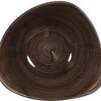 Churchill - 9.25" Super Vitrified Stonecast Patina Iron Black Triangle Bowl, Pack of 12 - PAIBTRB91