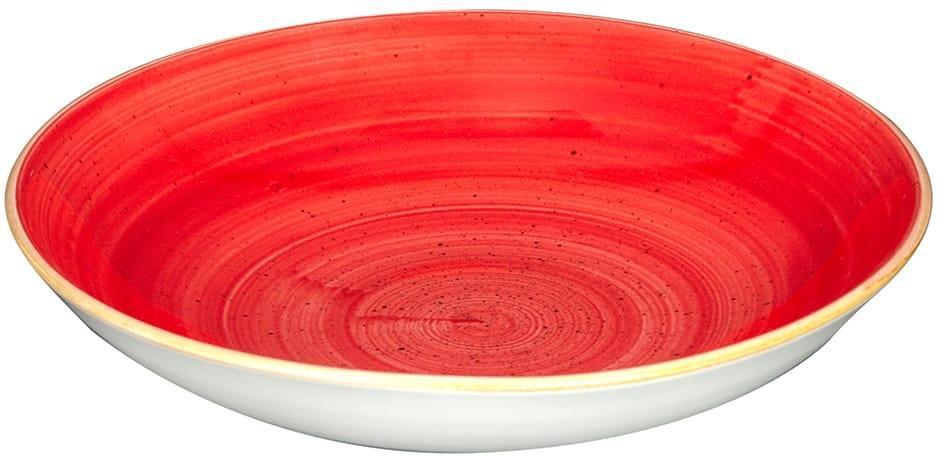 Churchill - 9.75" Super Vitrified Stonecast Berry Red Large Coupe Pasta Bowl, Pack of 12 - SBRSEVB91