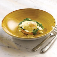 Churchill - 9.75" Super Vitrified Stonecast Mustard Seed Yellow Large Coupe Pasta Bowl, Pack of 12 - SMSSEVB91