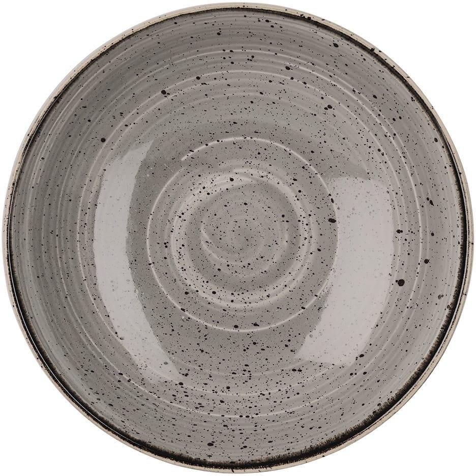 Churchill - 9.75" Super Vitrified Stonecast Peppercorn Grey Large Coupe Pasta, Bowl Pack of 12 - SPGSEVB91