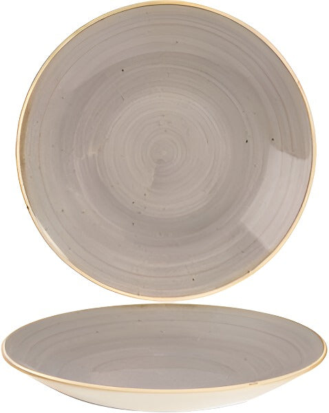 Churchill - 9.8" Super Vitrified Stonecast Peppercorn Grey Deep Coupe Plate, Pack of 12 - SPGSPD251