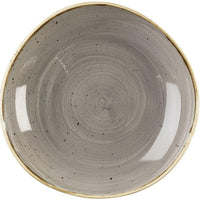 Churchill - 9.9" Super Vitrified Peppercorn Grey Stonecast Bowl, Pack of 12 - SPGSOGB11
